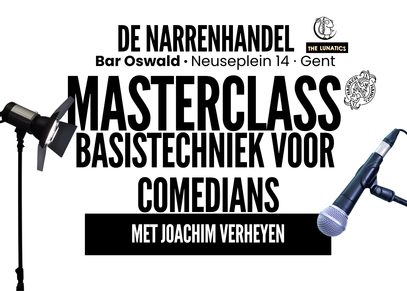 Masterclass · Basistechniek voor comedians (Gent)