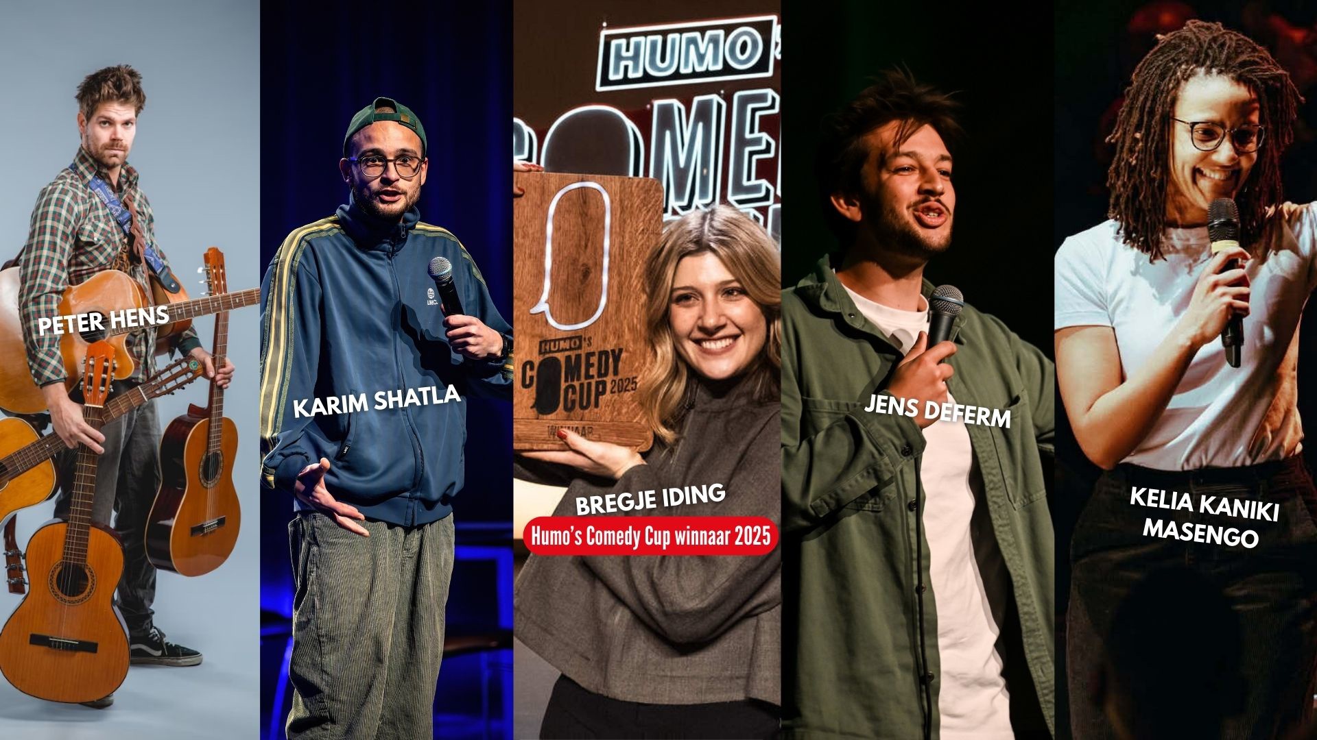 Comedy Club De Nieuwe Narren met Bregje Iding, Karim Shatla, Peter Hens, Jens Deferm, Kelia Kaniki Masengo
