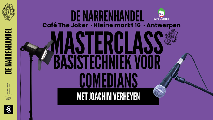 Masterclass · Basistechniek voor comedians (Antwerpen)