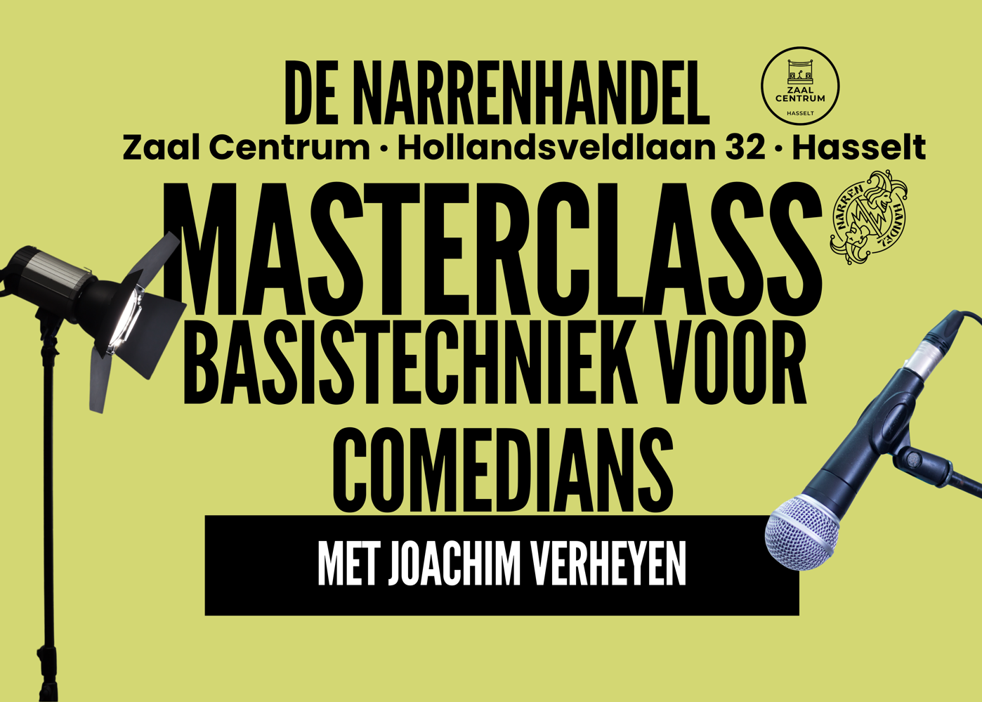 Masterclass · Basistechniek voor comedians (Hasselt)